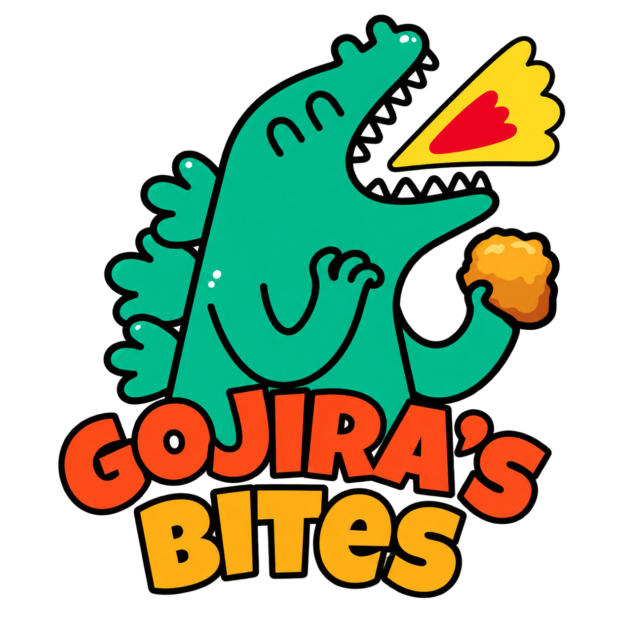 Logo Gojira Bites, tenant cloud kitchen Dapur24 di Gading Serpong, Tangerang